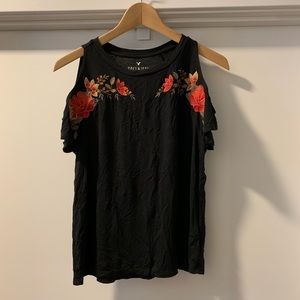 Soft & Sexy Floral Cold Shoulder Tee